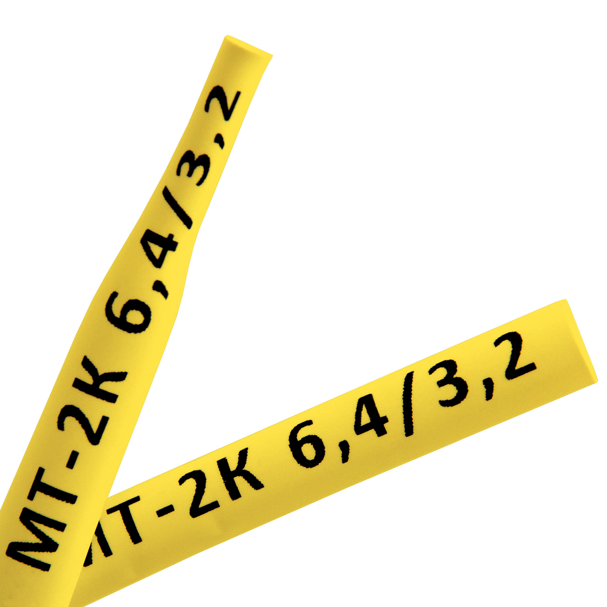 Термоусадочная маркировочная трубка МТ-2К 6,4/3,2мм, желтый, в рулоне 100м/упак