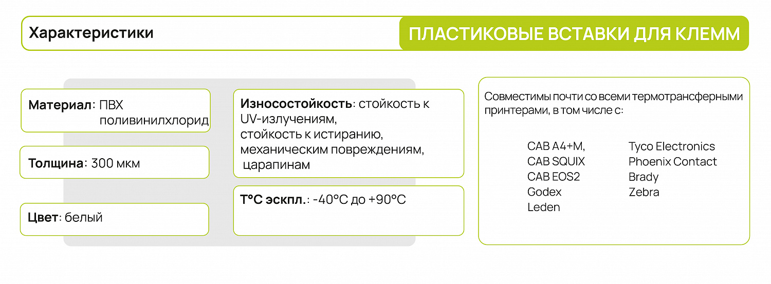 Характеристики пластиковых вставок
